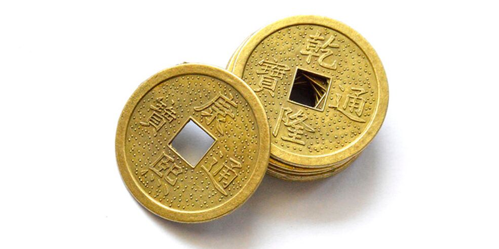 Chinese coin as a talisman of fortune