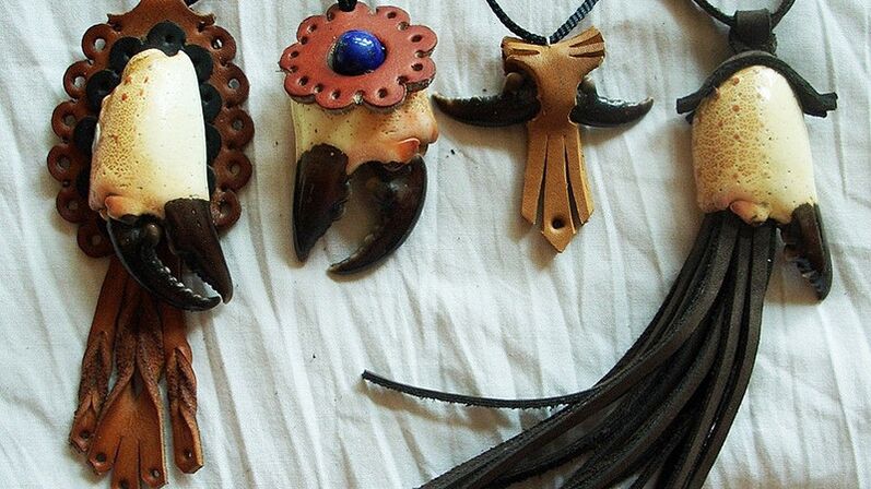 amulets and talismans made of genuine leather