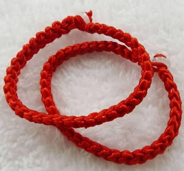 Lucky red fabric bracelet - DIY amulet for good luck